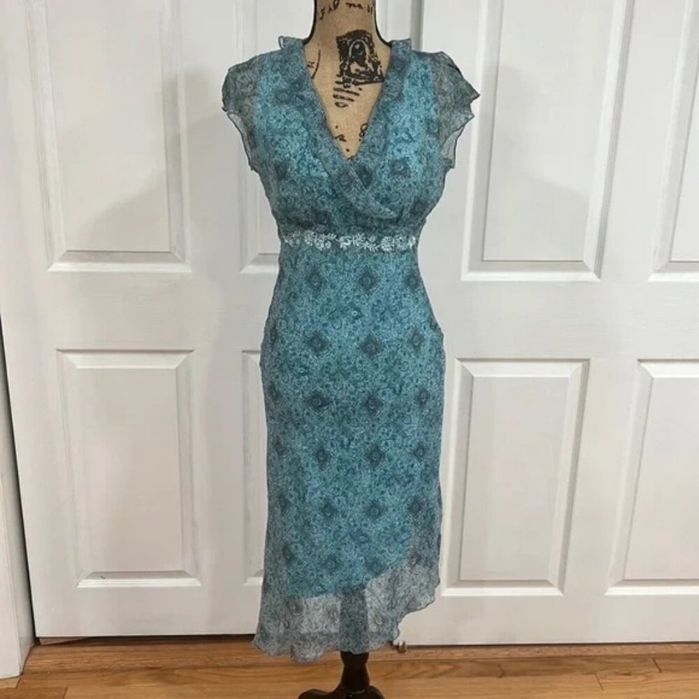 VTG Floral Butterfly Sleeve Dress